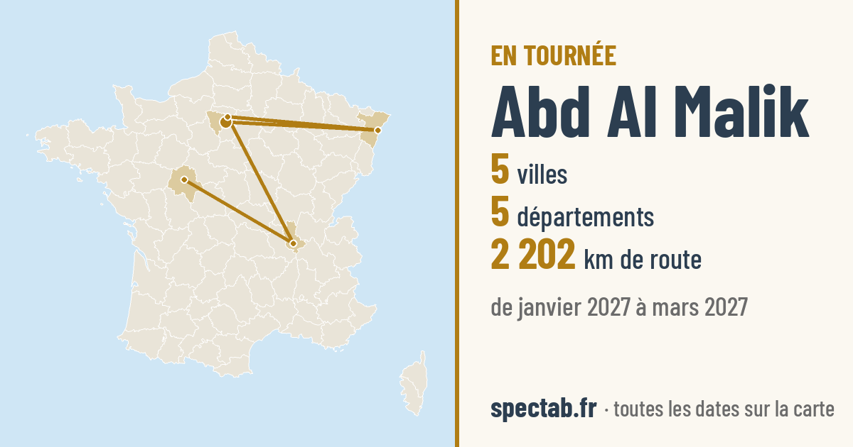 Carte de la tournée de Abd Al Malik