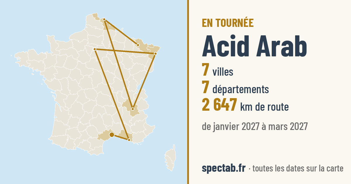 Carte de la tournée de Acid Arab