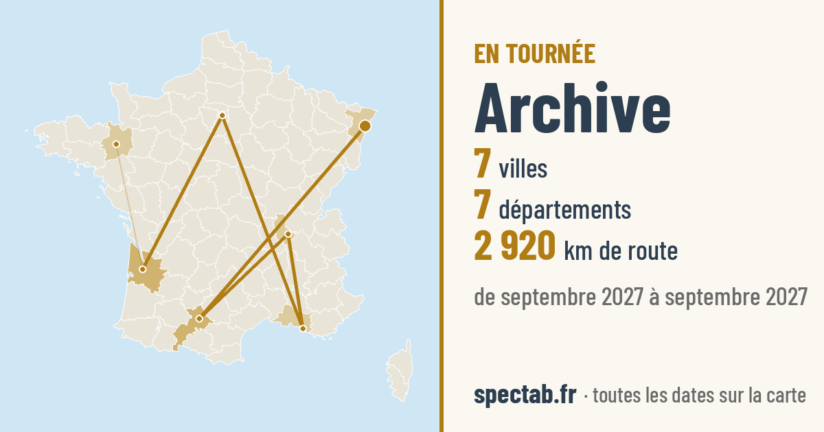 Carte de la tournée de Archive