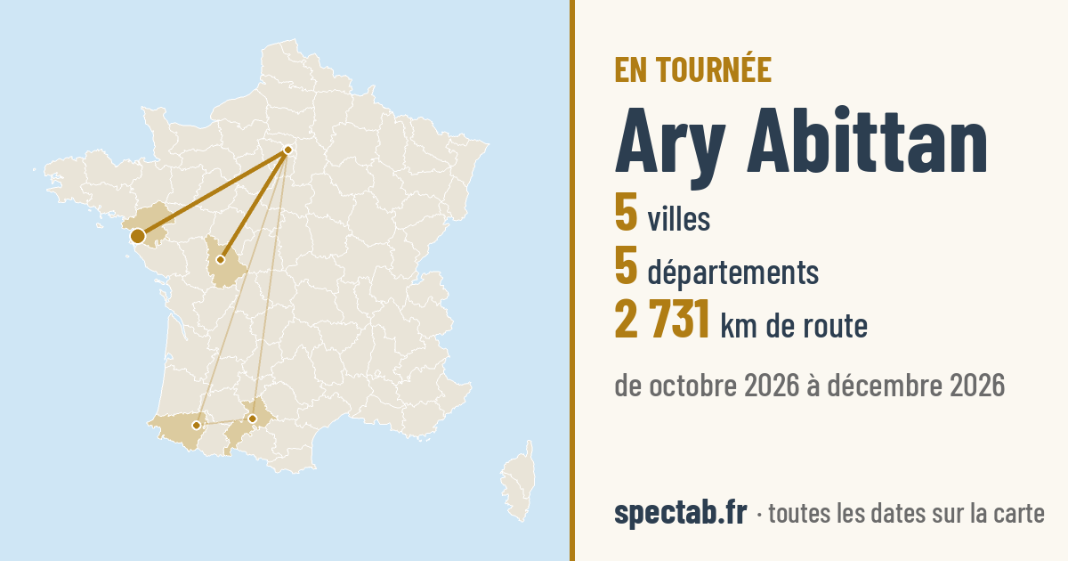 Carte de la tournée de Ary Abittan