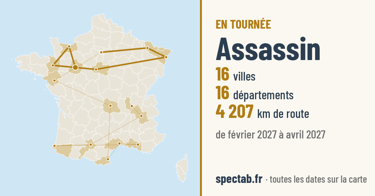 Carte de la tournée de Assassin