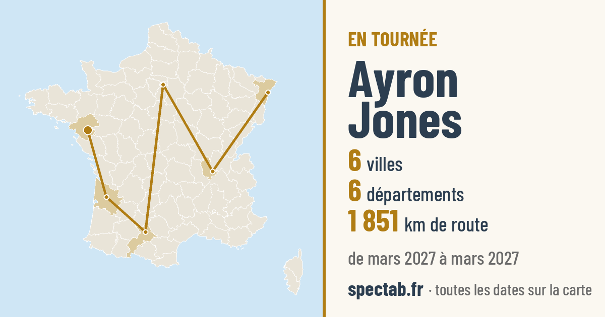 Carte de la tournée de Ayron Jones