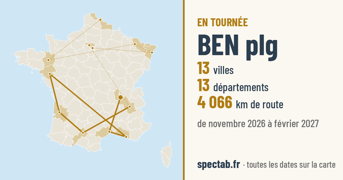 Carte de la tournée de BEN plg