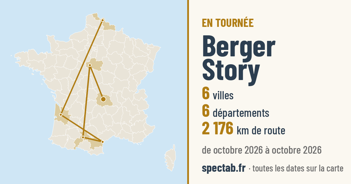 Carte de la tournée de Berger Story