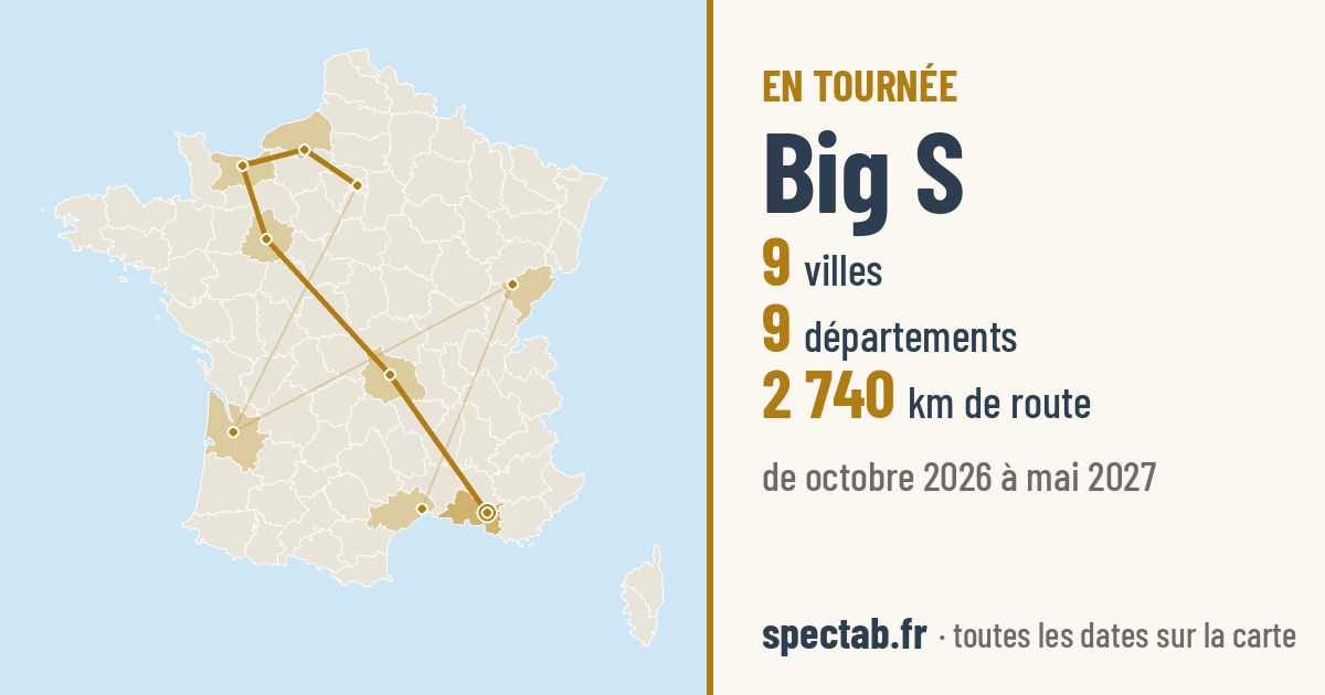 Carte de la tournée de Big S