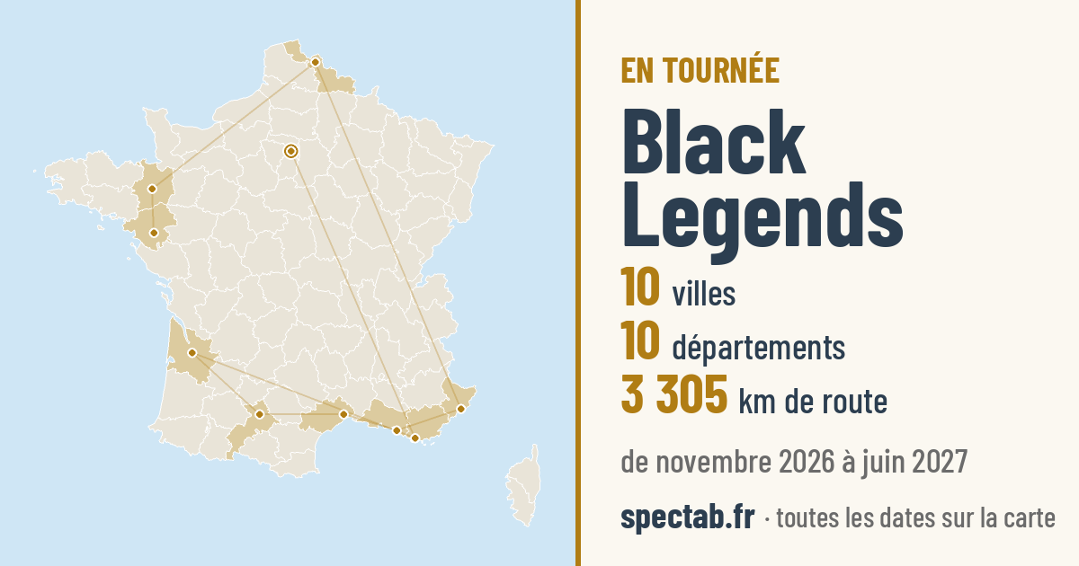Carte de la tournée de Black Legends