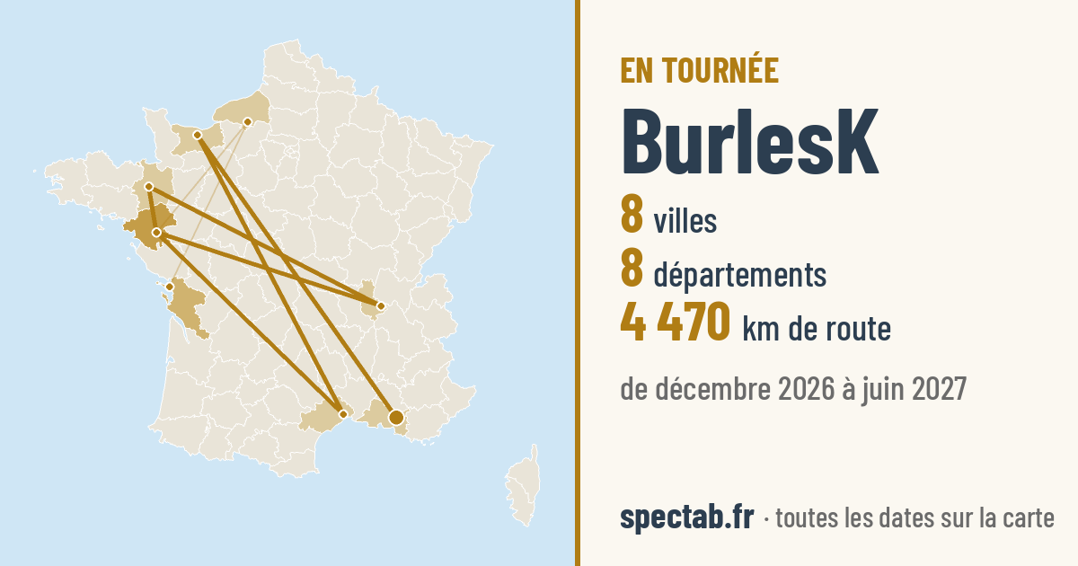 Carte de la tournée de BurlesK