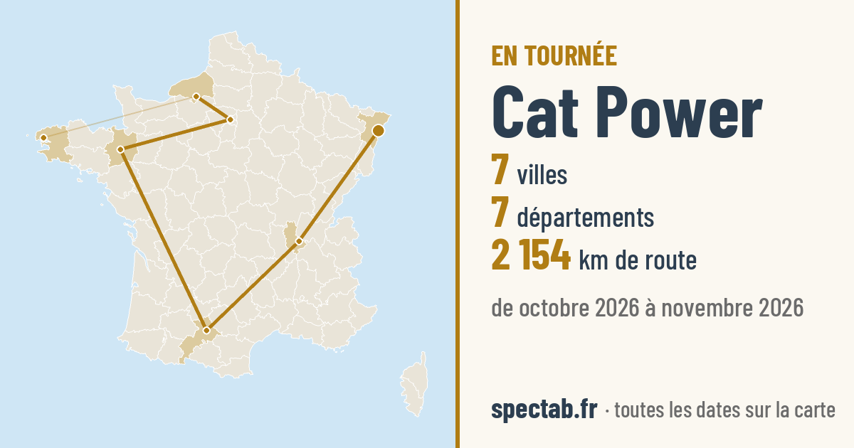 Carte de la tournée de Cat Power