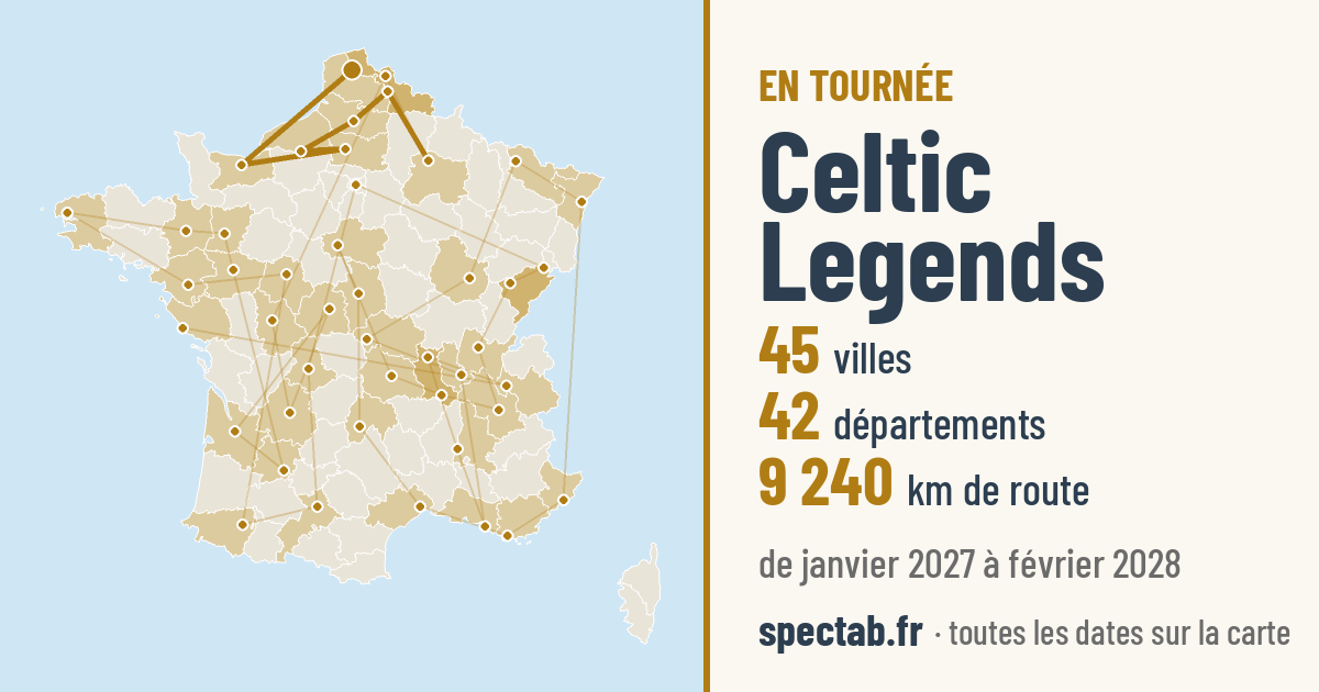 Carte de la tournée de Celtic Legends