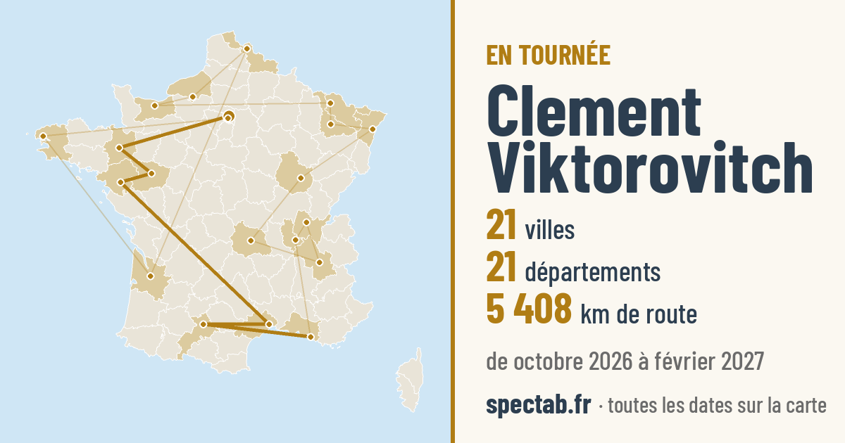 Carte de la tournée de Clement Viktorovitch