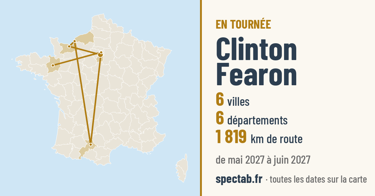 Carte de la tournée de Clinton Fearon