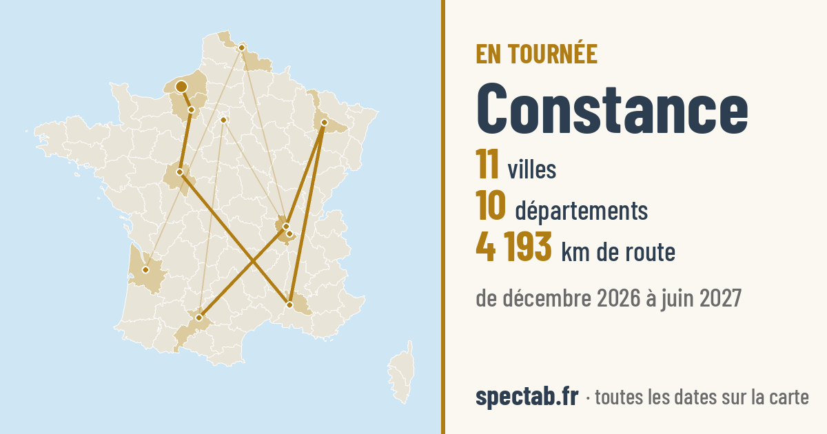 Carte de la tournée de Constance