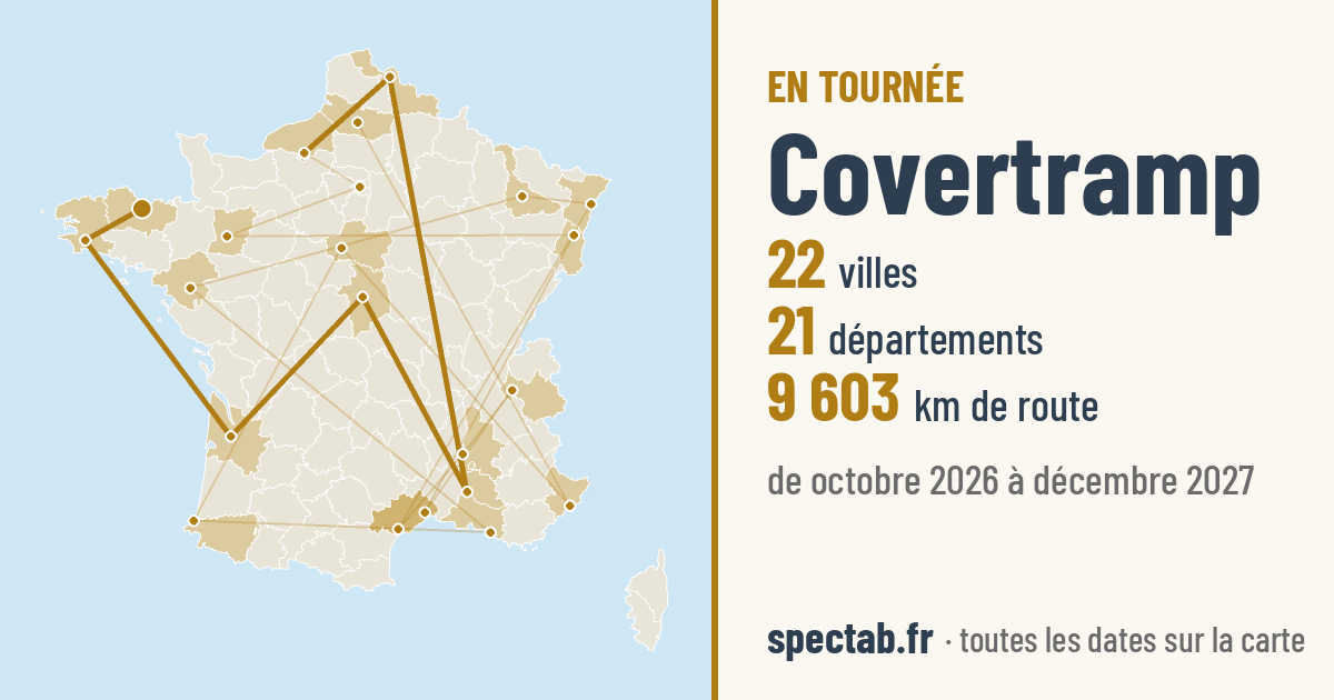 Carte de la tournée de Covertramp