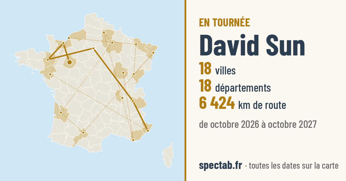 Carte de la tournée de David Sun