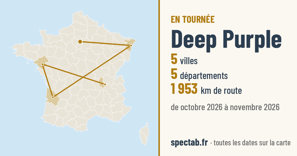 Carte de la tournée de Deep Purple