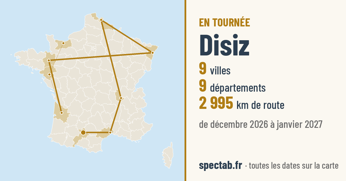 Carte de la tournée de Disiz