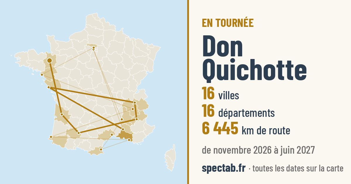 Carte de la tournée de Don Quichotte