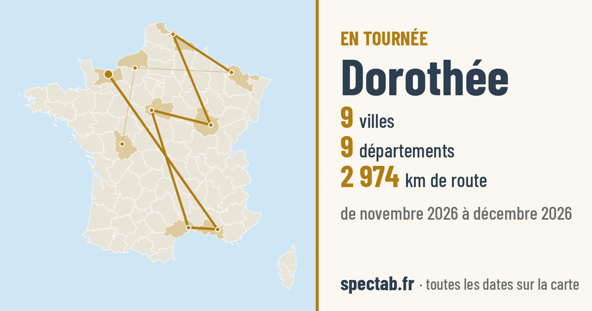Carte de la tournée de Dorothée