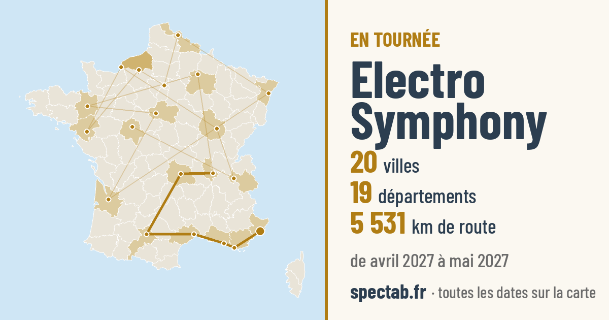 Carte de la tournée de Electro Symphony