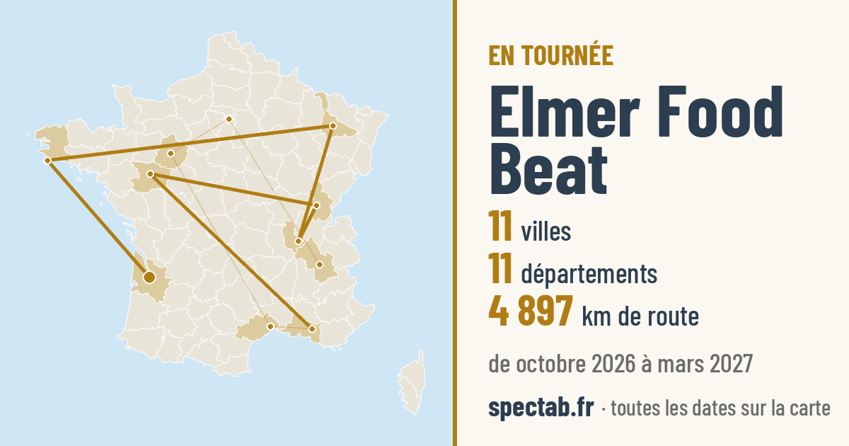 Carte de la tournée de Elmer Food Beat