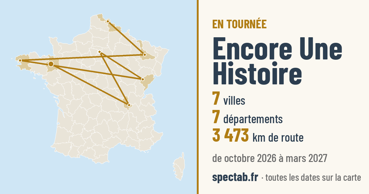 Carte de la tournée de Encore Une Histoire