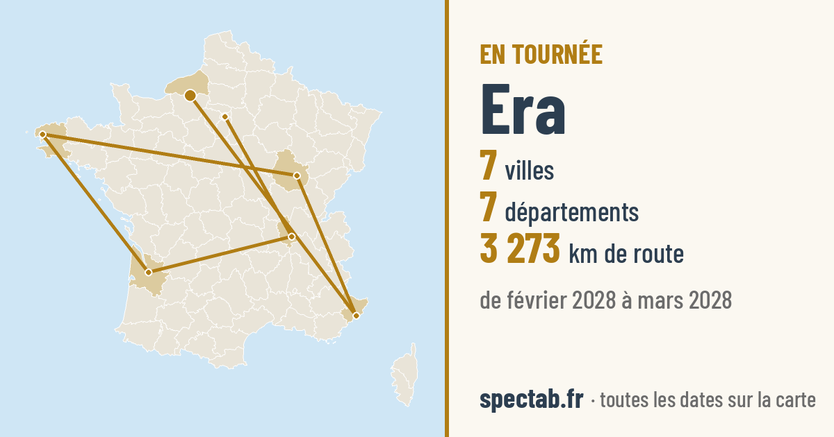Carte de la tournée de Era