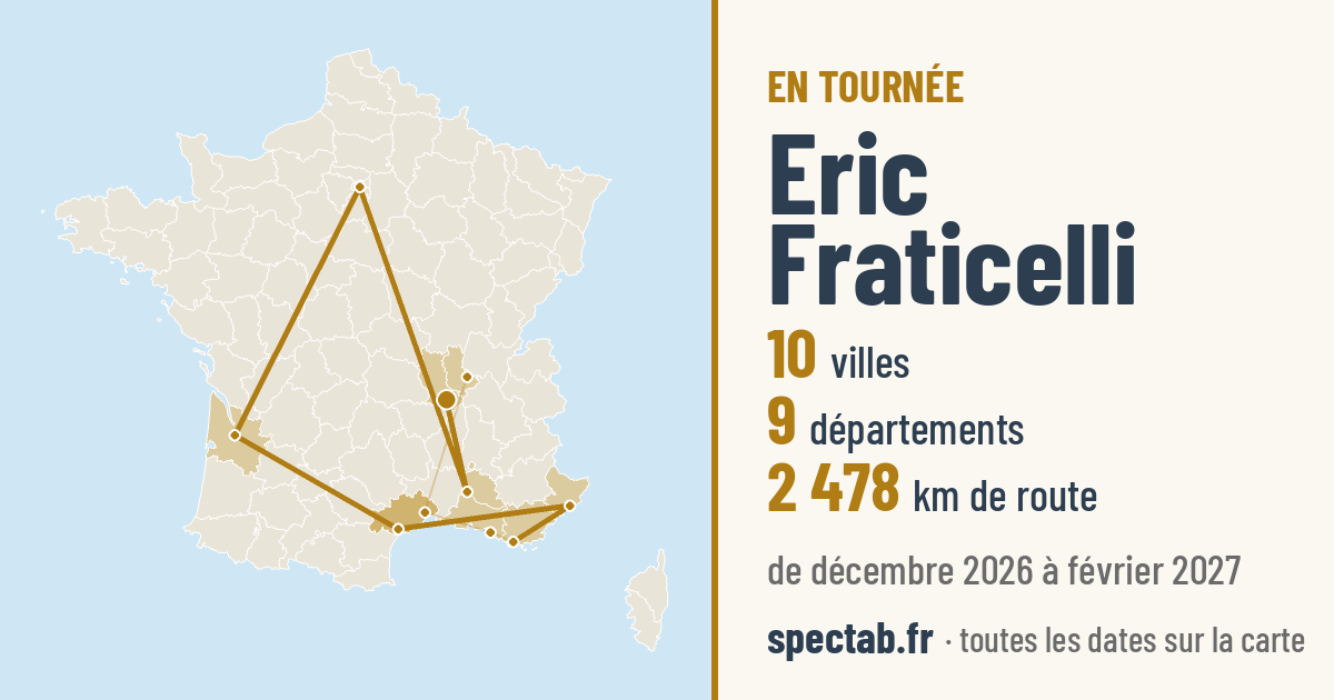 Carte de la tournée de Eric Fraticelli