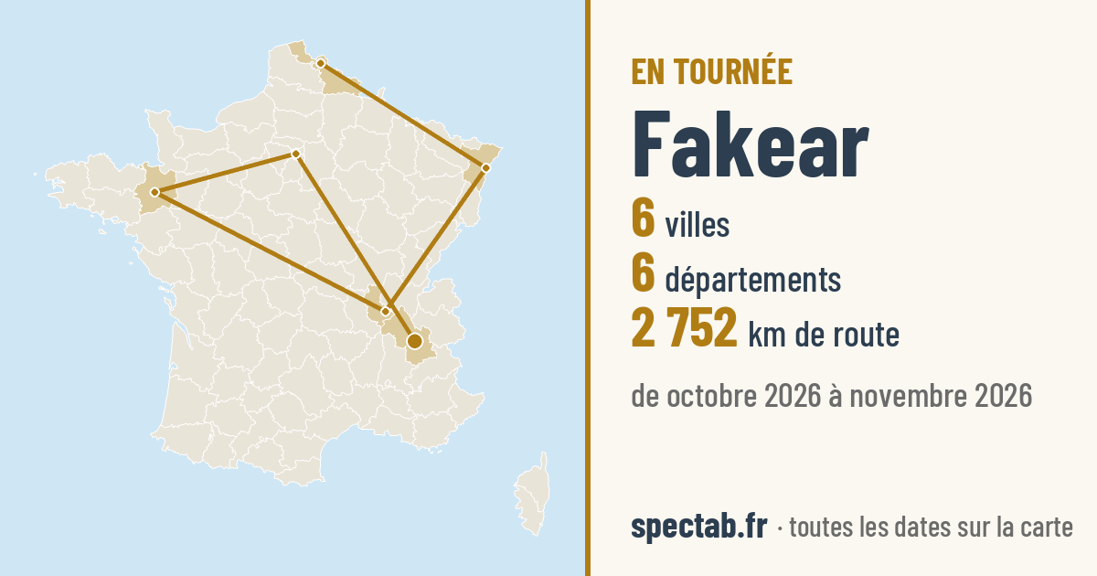 Carte de la tournée de Fakear