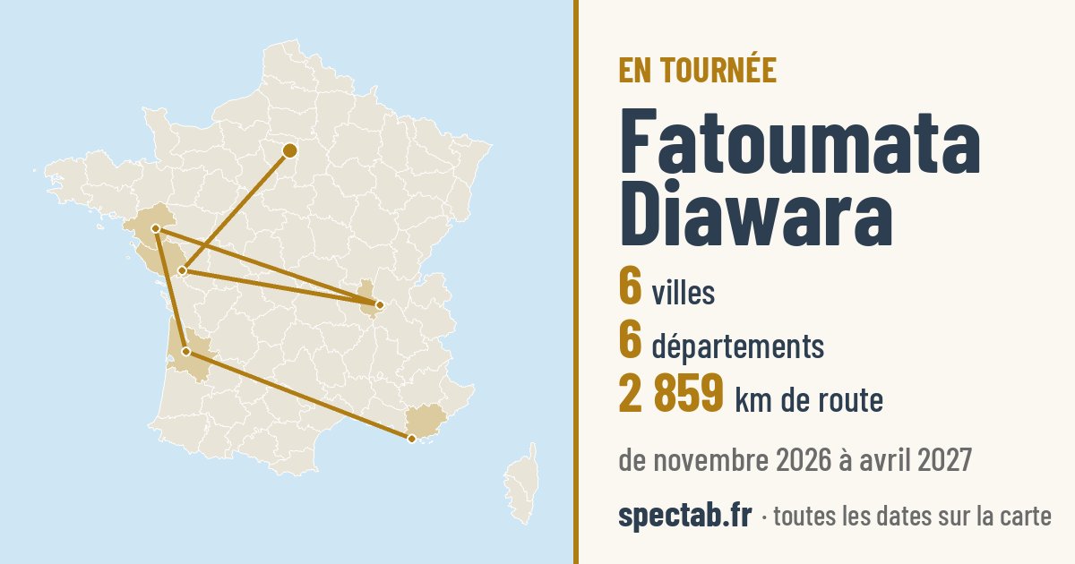 Carte de la tournée de Fatoumata Diawara