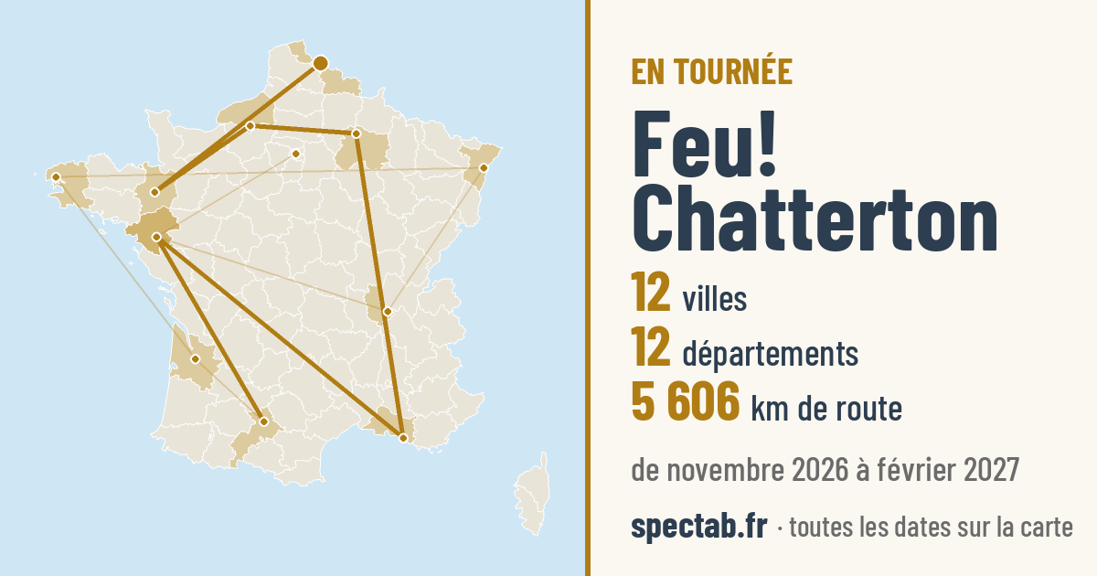 Carte de la tournée de Feu! Chatterton