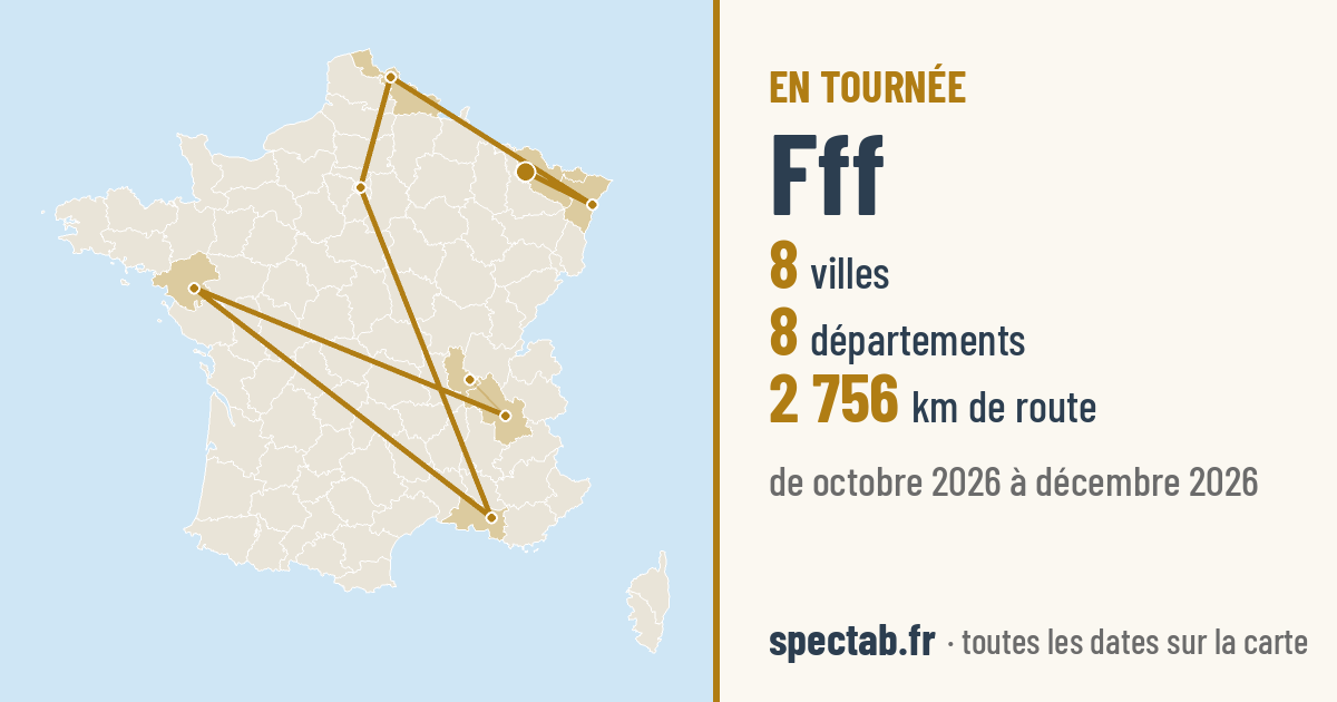 Carte de la tournée de Fff