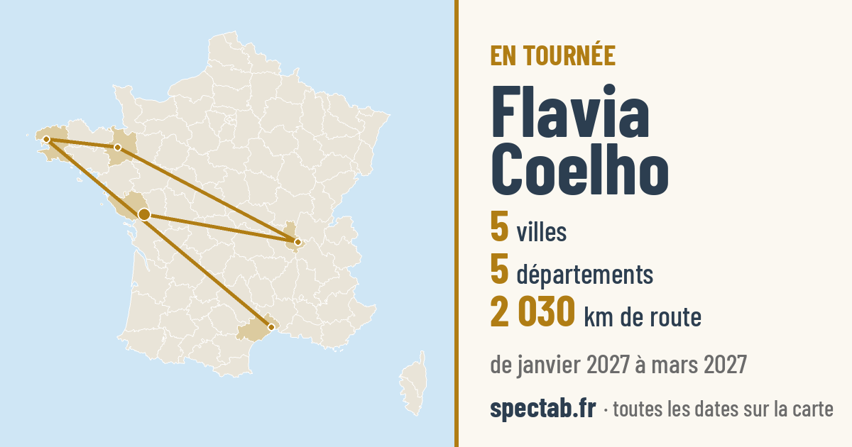 Carte de la tournée de Flavia Coelho