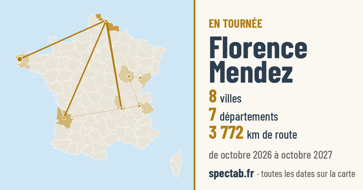 Carte de la tournée de Florence Mendez