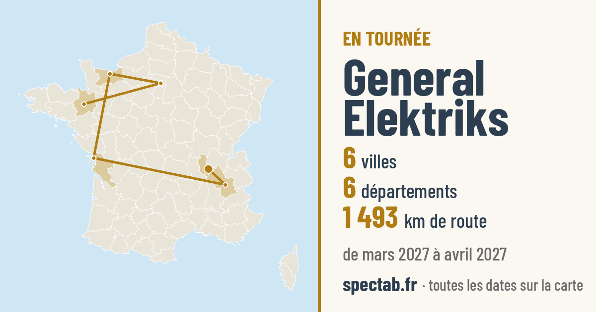 Carte de la tournée de General Elektriks