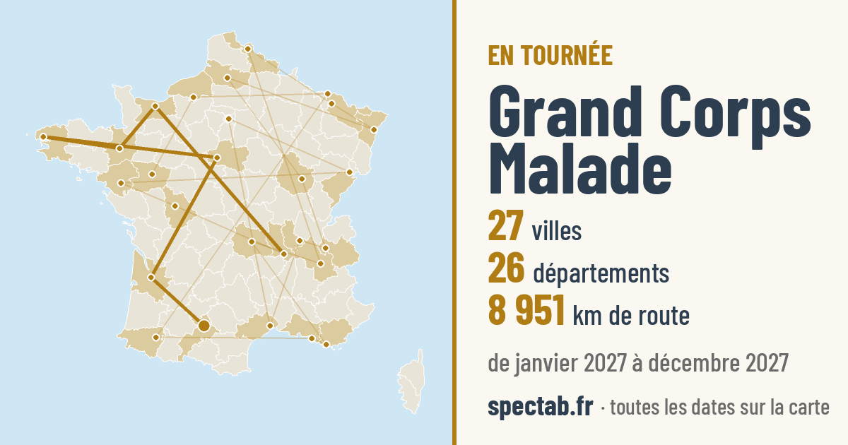 Carte de la tournée de Grand Corps Malade