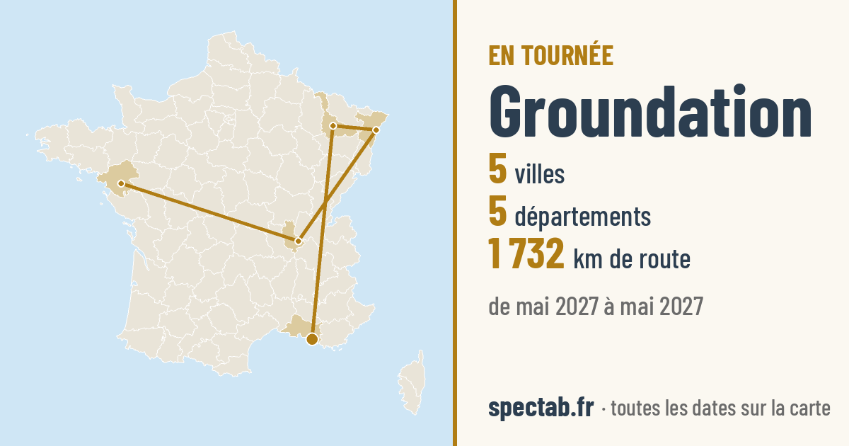Carte de la tournée de Groundation