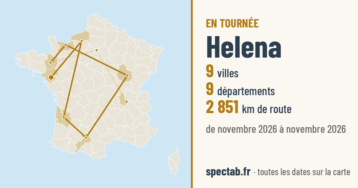 Carte de la tournée de Helena