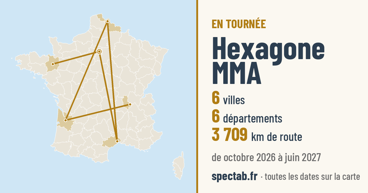 Carte de la tournée de Hexagone MMA