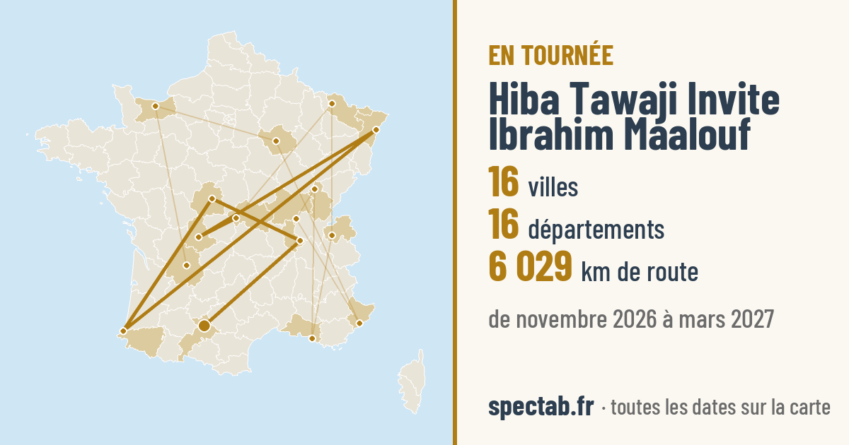 Carte de la tournée de Hiba Tawaji Invite Ibrahim Maalouf