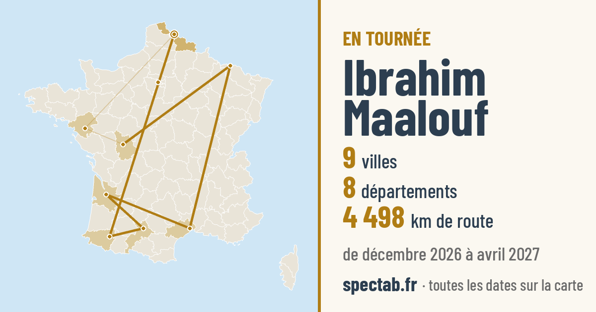 Carte de la tournée de Ibrahim Maalouf