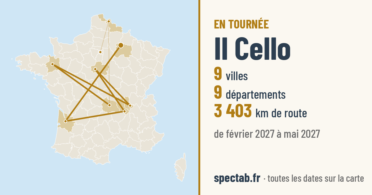Carte de la tournée de Il Cello