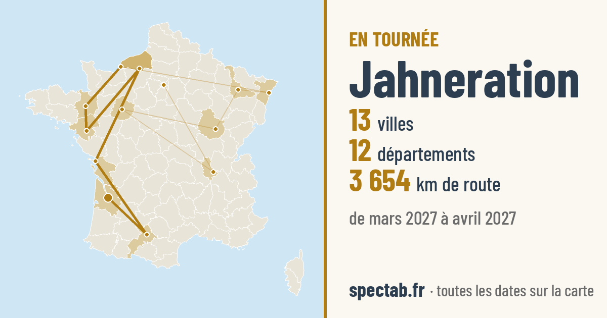 Carte de la tournée de Jahneration