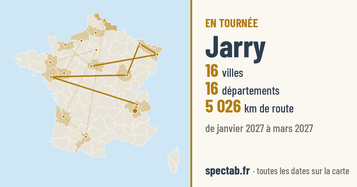 Carte de la tournée de Jarry