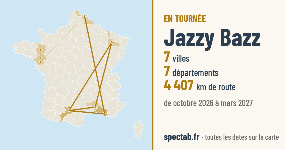 Carte de la tournée de Jazzy Bazz