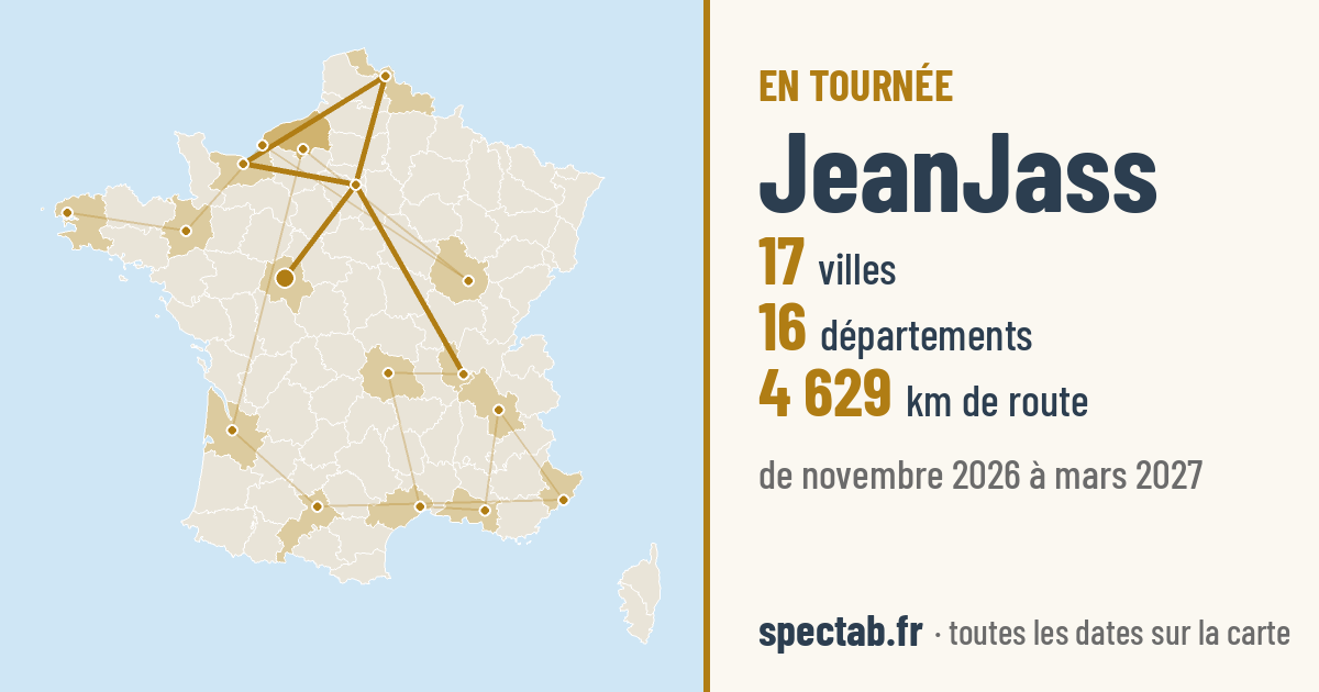 Carte de la tournée de JeanJass