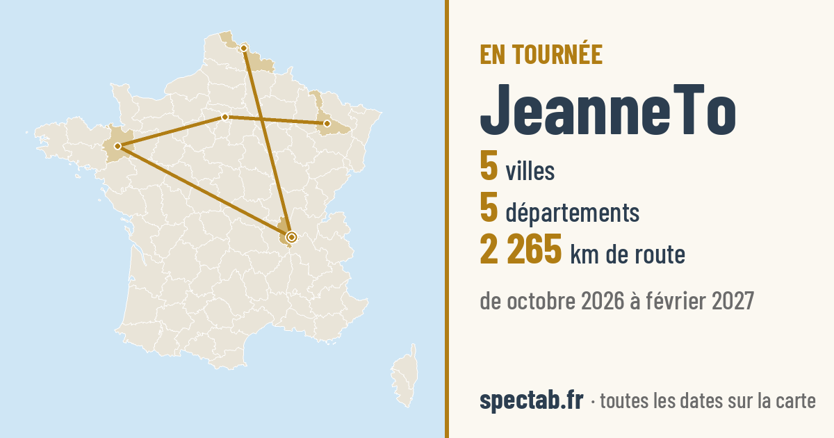 Carte de la tournée de JeanneTo