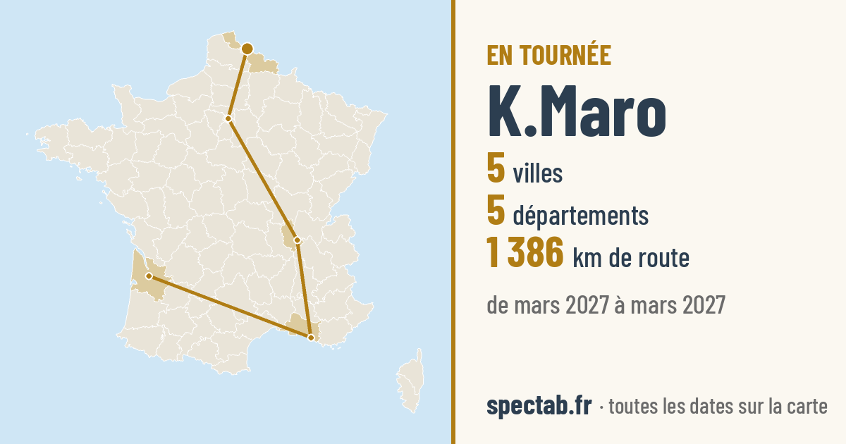 Carte de la tournée de K.Maro