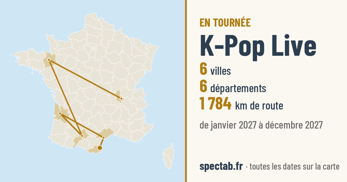 Carte de la tournée de K-Pop Live