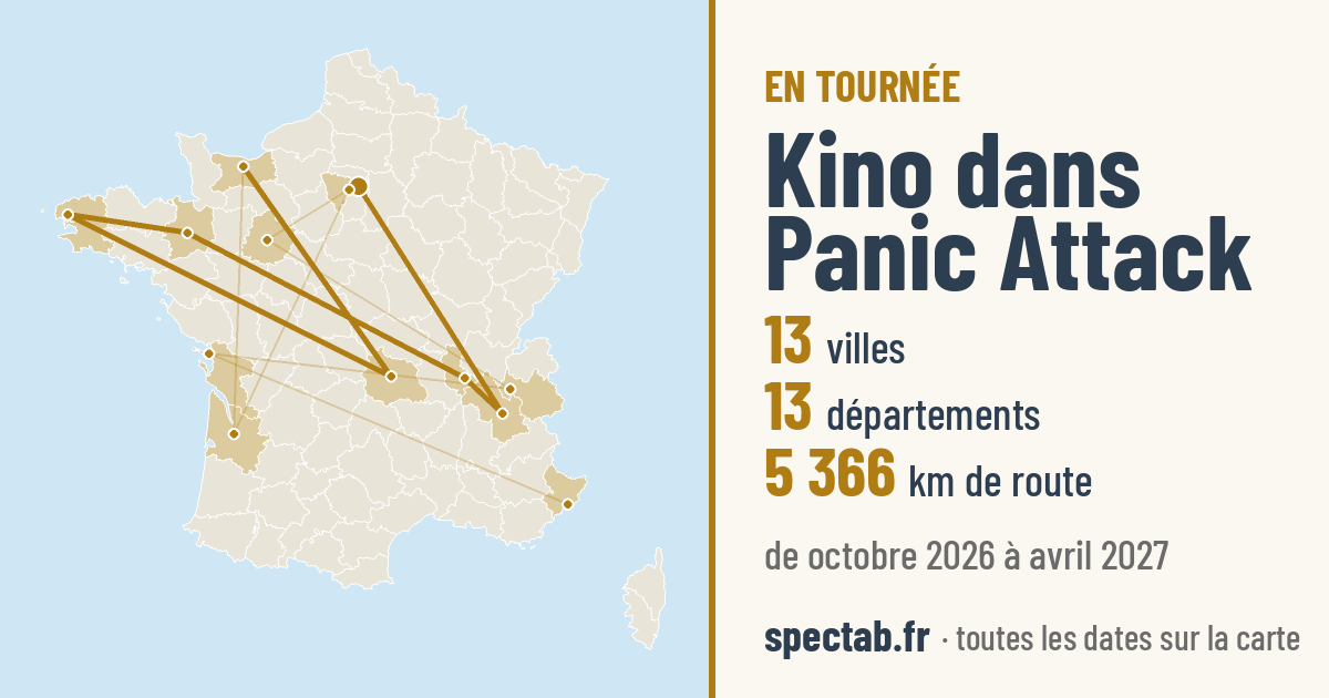 Carte de la tournée de Kino dans Panic Attack