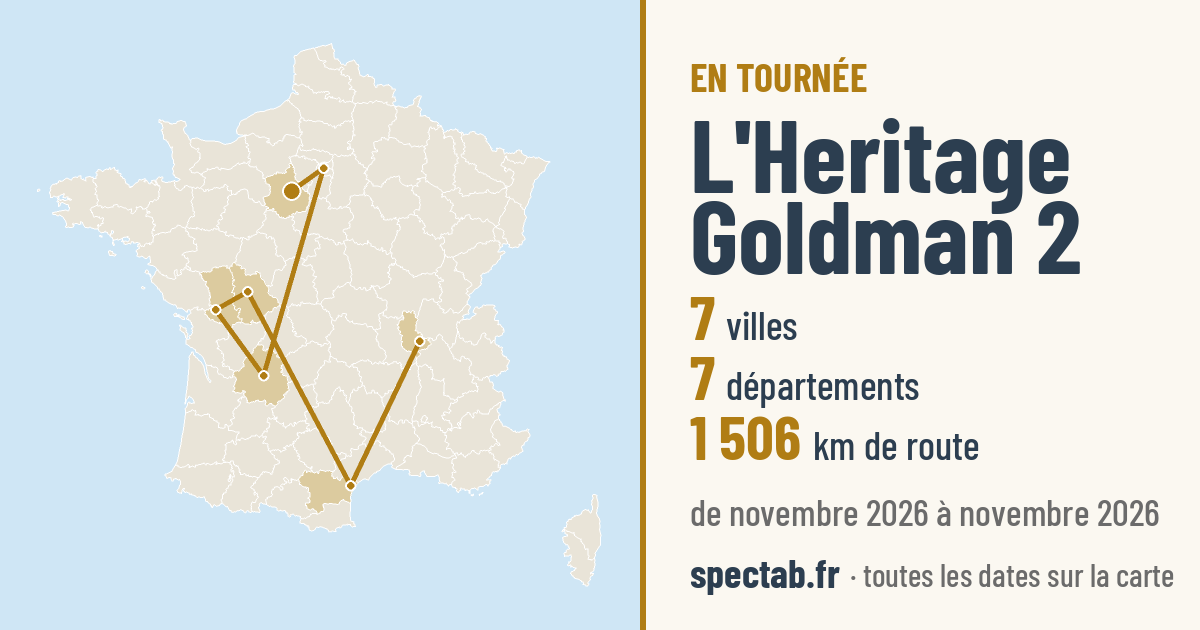 Carte de la tournée de L'Heritage Goldman 2